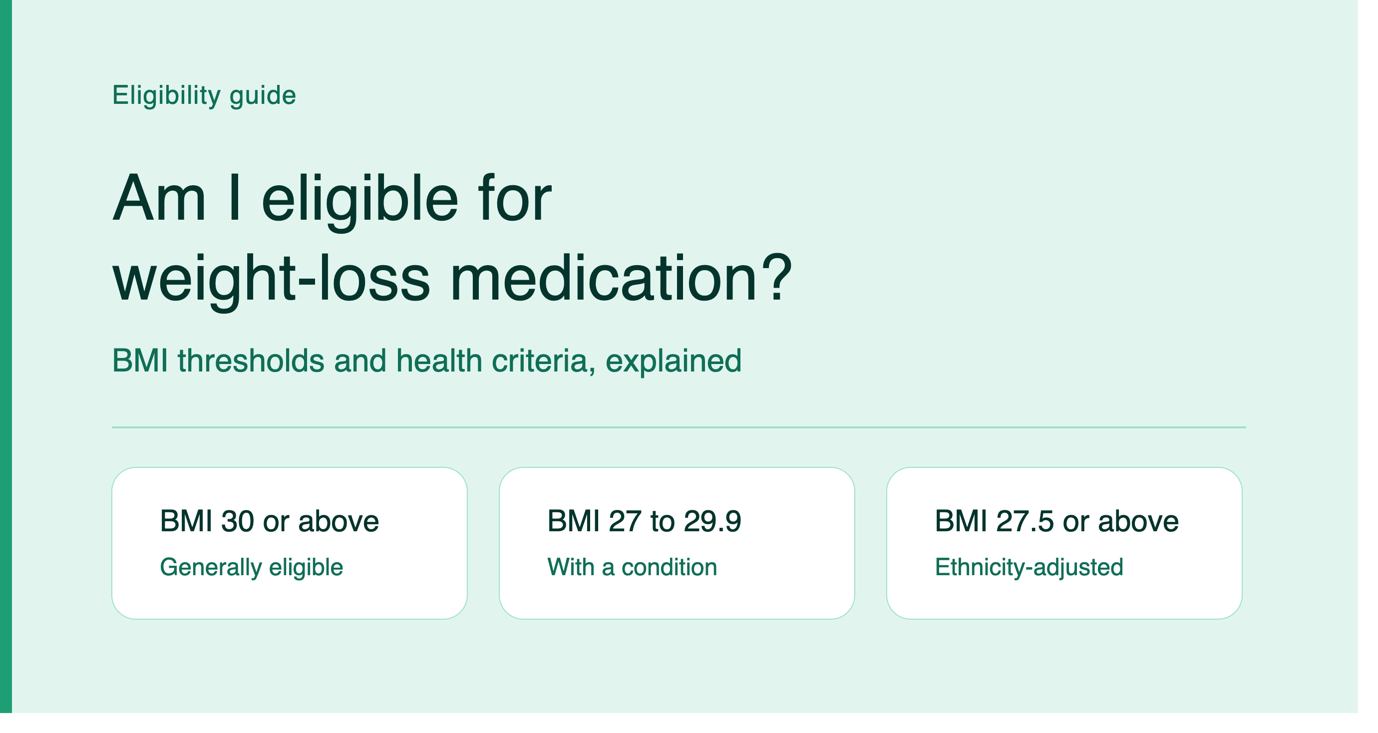 Am I Eligible for Weight-Loss Medication in the UK? BMI and Health Criteria Explained